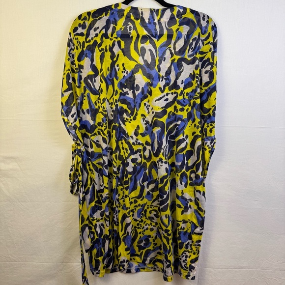 H&M Yellow and Blue Patterned Dress Women’s Size M - Picture 2 of 6